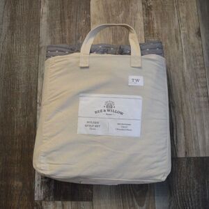New In Package Bee & Willow Holden Twin Quilt Sham Set Reversible 100% Cotton